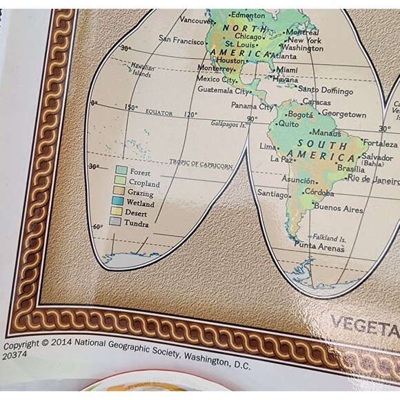 National Geographic The World Wall Map Poster Laminated 36x24 School Educational - Picture 7 of 10